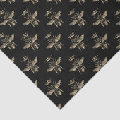  Gouden Hand Geïllustreerde Koningin Bee met Kroon Tissuepapier (Detail)