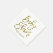 Gouden Hand Geletterde Baby showers Papieren serve Servet (Hoek)