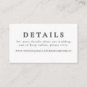 Gouden Hand getrokken bloemen bruiloft details Informatiekaartje (Voorkant)