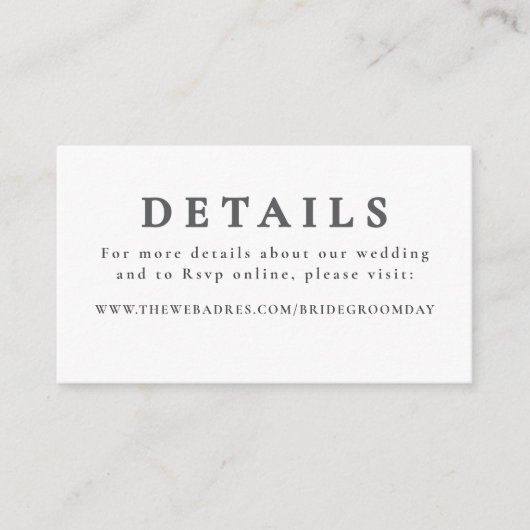 Gouden Hand getrokken bloemen bruiloft details Informatiekaartje (Voorkant)