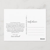 Gouden Hand Lettered Script Foto's Bruiloft Dank u Briefkaart (Achterkant)