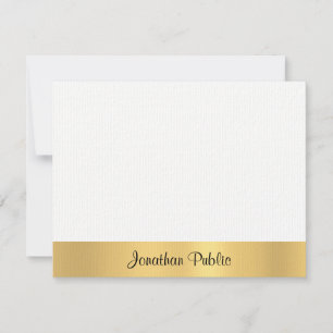 Gouden Hand Script Modern Sjabloon Stijlvol Laid