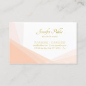 Gouden Hand Script Naam Professioneel Elegant Mode Visitekaartje (Achterkant)