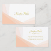 Gouden Hand Script Naam Professioneel Elegant Mode Visitekaartje (Voorkant / Achterkant)