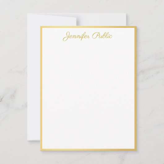 Gouden Hand Script Verticale Sjabloon Gepersonalis (Voorkant)