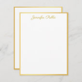 Gouden Hand Script Verticale Sjabloon Gepersonalis (Voorkant / Achterkant)