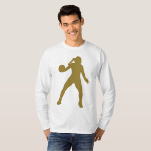Gouden Handbal Lange Mouwen T-Shirt