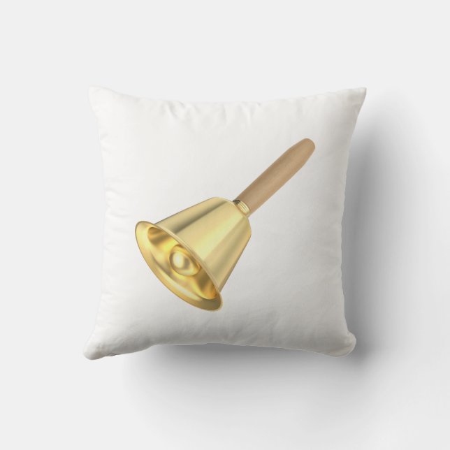 Gouden handbel met houten handvat kussen (Achterkant)
