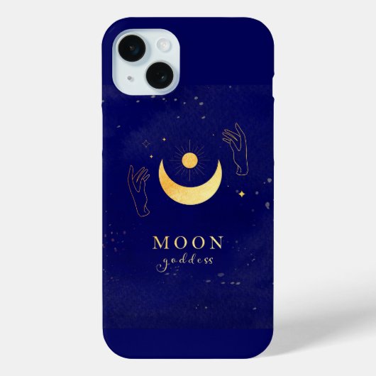 Gouden handen met maangodin Case-Mate iPhone case (Achterkant)
