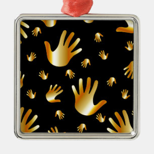 gouden handen metalen ornament