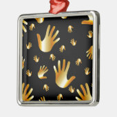 gouden handen metalen ornament (Links)