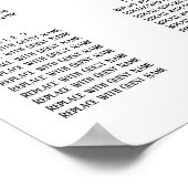 Gouden handgeschreven bruiloftsreceptie zitplaatse poster (Hoek)