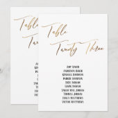 Gouden Handgeschreven Tafel Twenty Three Zitplaats (Voorkant / Achterkant)