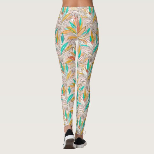 gouden handpalmen leggings (Achterkant)