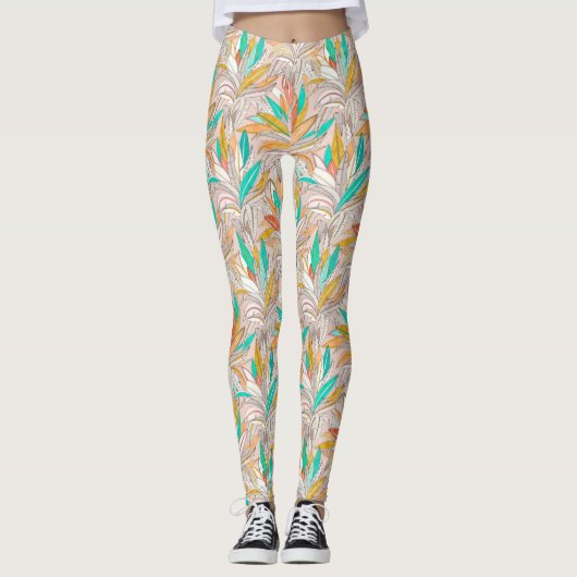 gouden handpalmen leggings (Voorkant)