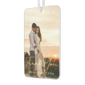 Gouden handschrift bruiloft 2 foto's Dank u Luchtverfrisser (Links)