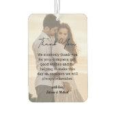 Gouden handschrift bruiloft 2 foto's Dank u Luchtverfrisser (Achterkant)