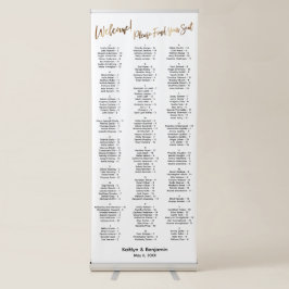 Gouden Handschrift Eenvoudige Zittingsgrafiek 170  Roll-up Banner