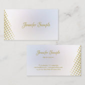 Gouden Handschrift Naam Moderne Sjabloon Elegant Visitekaartje (Voorkant / Achterkant)