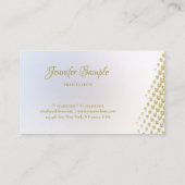 Gouden Handschrift Naam Moderne Sjabloon Elegant Visitekaartje (Achterkant)