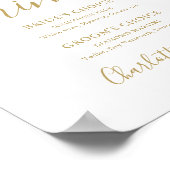 Gouden handtekening script drankteken poster (Hoek)