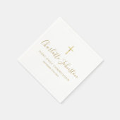 Gouden handtekening script Eerste Heilige Communie Servet (Hoek)