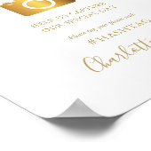 Gouden handtekening script Oh Snap bord Poster (Hoek)