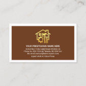 Gouden Handyman Gereedschap Bruin Lijst Visitekaartje (Achterkant)