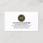 Gouden Handyman gereedschap op bakstenen muur Visitekaartje (Achterkant)