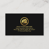 Gouden Handyman Gereedschap op het dak Visitekaartje (Achterkant)