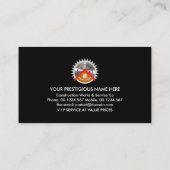 Gouden Handyman Gereedschap op Rode Lijn Visitekaartje (Achterkant)