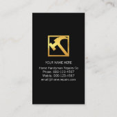 Gouden Handyman Tools Bouwframe Visitekaartje (Achterkant)