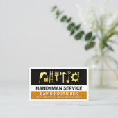 Gouden Handyman Tools Lagen Visitekaartje (Staand voorkant)