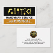 Gouden Handyman Tools Lagen Visitekaartje (Voorkant / Achterkant)