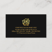 Gouden Handyman Tools Panels Visitekaartje (Achterkant)