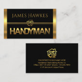 Gouden Handyman Tools Panels Visitekaartje (Voorkant / Achterkant)