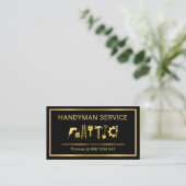 Gouden Handyman Tools Rand Frame Visitekaartje (Staand voorkant)