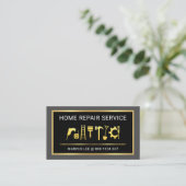 Gouden Handyman Tools Rand Frame Visitekaartje (Staand voorkant)