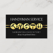Gouden Handyman Tools Randlijn Visitekaartje (Voorkant)