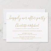 Gouden Happily Ever After Feest Huwelijk Kaart (Voorkant)