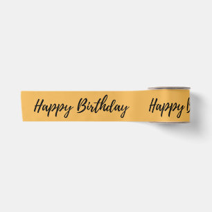 Gouden 'Happy Birthday' Gedrukte Ribbon Roll Satijnen Lint