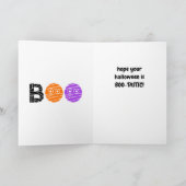 Gouden Happy Halloween Kaart (Binnen)
