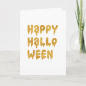Gouden Happy Halloween Kaart (Voorkant)