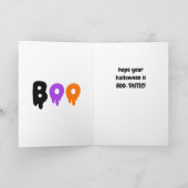 Gouden Happy Halloween Kaart (Binnen)