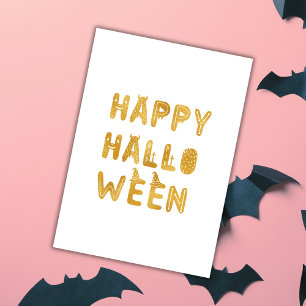 Gouden Happy Halloween kaart