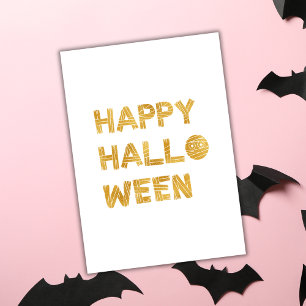 Gouden Happy Halloween Kaart
