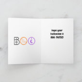 Gouden Happy Halloween Kaart (Binnen)