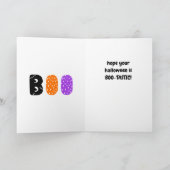 Gouden Happy Halloween Kaart (Binnen)