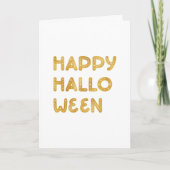 Gouden Happy Halloween kaart (Voorkant)