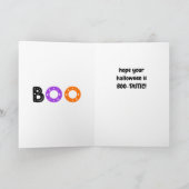 Gouden Happy Halloween kaart (Binnen)